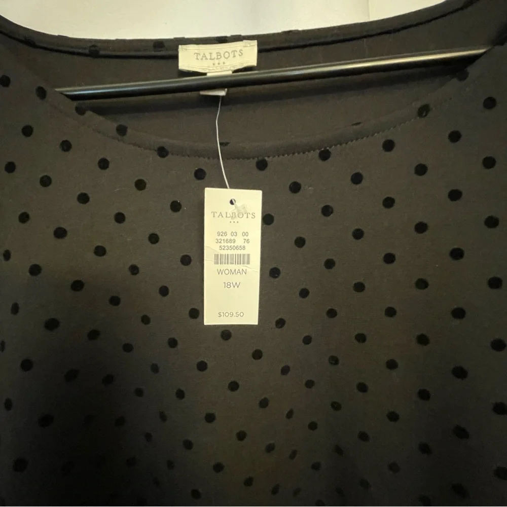 Talbots Black Sheath Dress 3/4 Sleeve Crew Neck - Picture 2 of 3